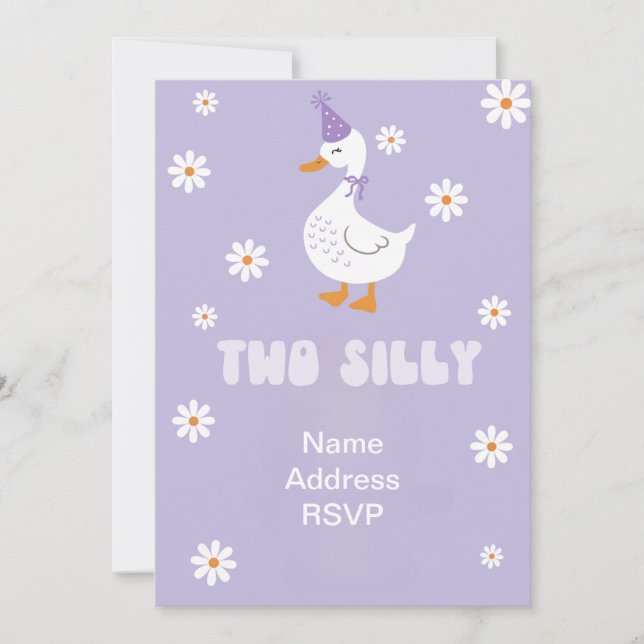 Zwei Alberne Alberne Gänseeinladung zum zweiten Ge Einladung (Vorderseite)