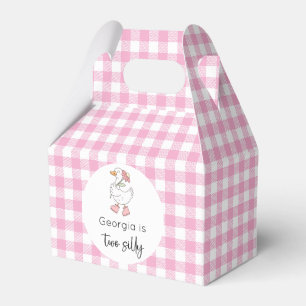 Zwei Alberne Gänsepink am 2. Geburtstag Geschenkschachtel