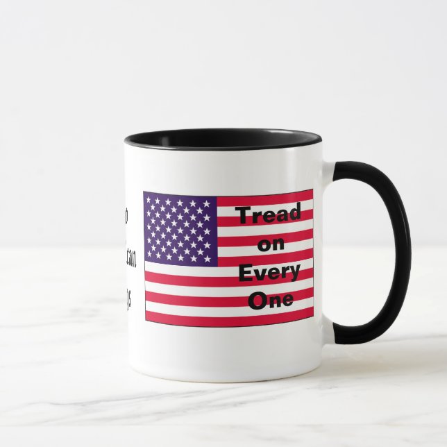 Zwei amerikanische Flaggen Tasse (Rechts)