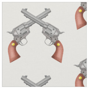 Zwei amerikanische Old West Pistols überquert Stoff