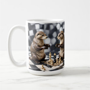 Zwei andere spielen Schach, Kaffeetasse