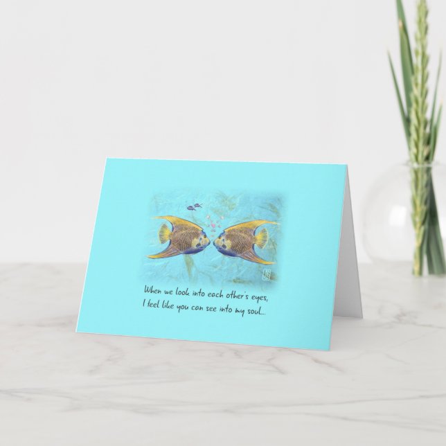 ZWEI Angelfish Soul Grußkarte Karte (Vorderseite)