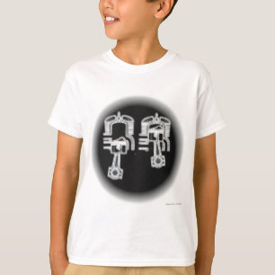 Zwei Anschlag-Motor T-Shirt