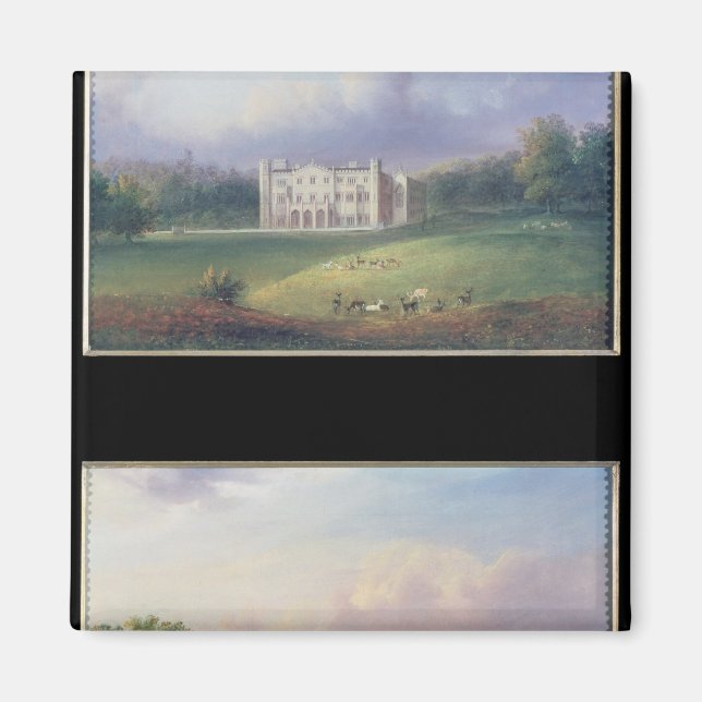 Zwei Ansichten von Apley Priory Magnet (Vorne)