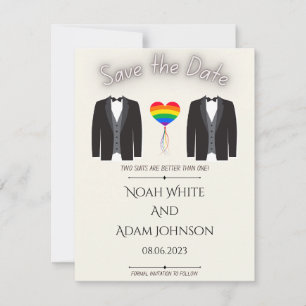 Zwei Anzüge homosexuelle Ehe Save the Date