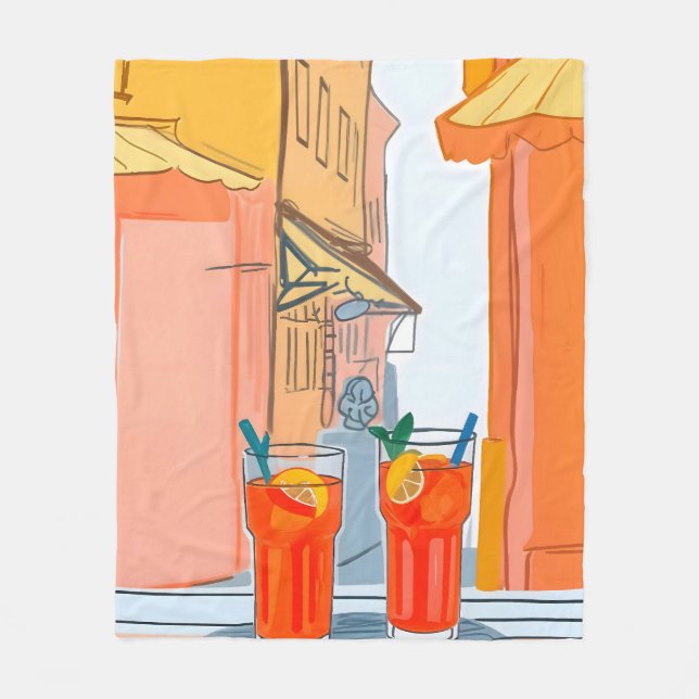 Zwei Aperole bitte! Fleecedecke (Vorderseite)