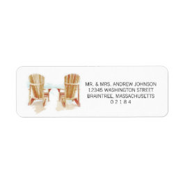 Zwei Aquarellfarben Adirondack Beach Stühle