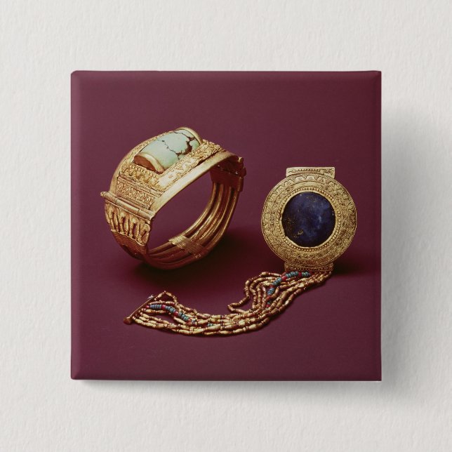 Zwei Armbänder, vom Grab von Tutankhamun Button (Vorderseite)