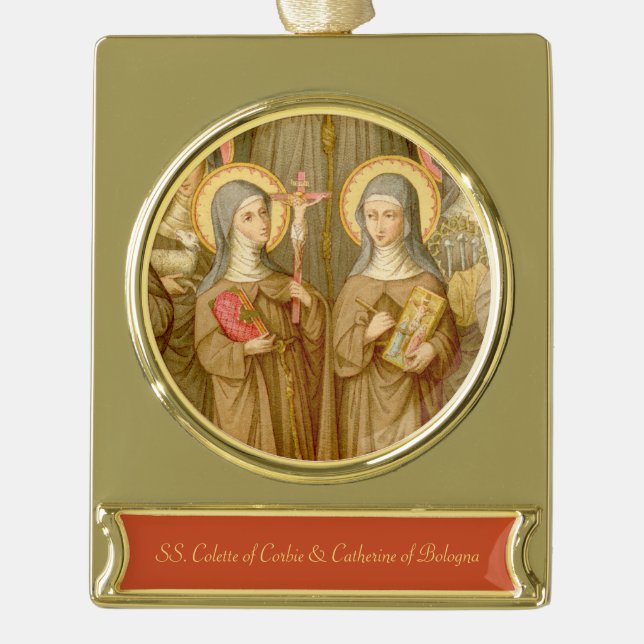 Zwei arme Heilige (SAU 027) Banner-Ornament Gold (Vorderseite)