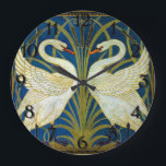 Zwei Art Deco Swans Acrylmauer-Uhr Große Wanduhr<br><div class="desc">Zwei Art Deko schwänzt auf dieser coolen Uhr gegeneinander.</div>