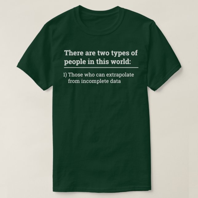 Zwei Arten von Personen können unvollständige Date T-Shirt (Design vorne)