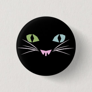 Zwei Augen-Katze Button