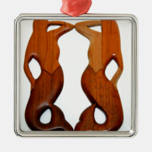 zwei Aussichtspersonen Silbernes Ornament