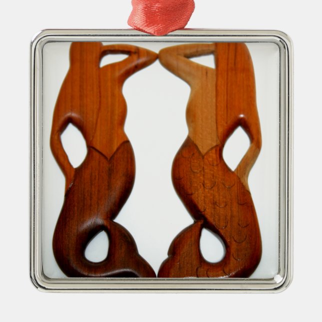 zwei Aussichtspersonen Silbernes Ornament (Vorne)