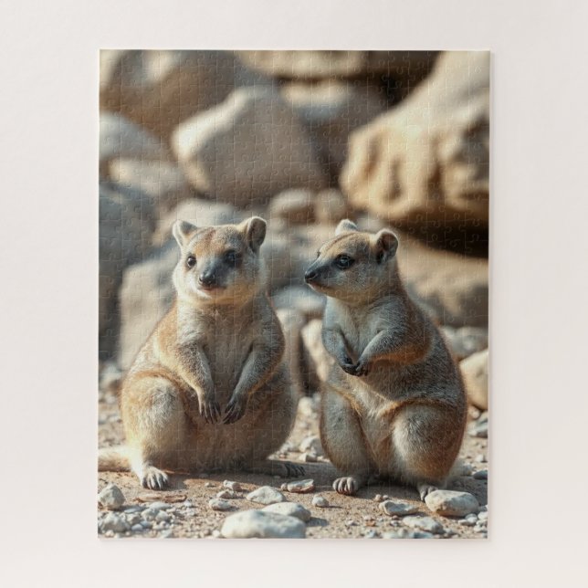Zwei Aussie Rottnest IsLand Quokkas, (Vertikal)