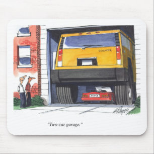 Zwei Auto-Garage Mousepad