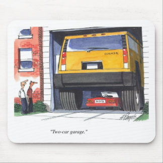 Zwei Auto-Garage Mousepad