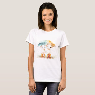 Zwei Babyziegen am Regentag T-Shirt