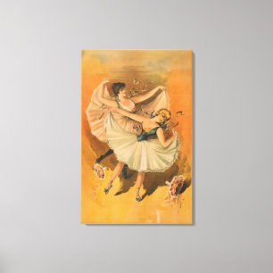 Zwei Ballerina-Theaterplakat Leinwanddruck
