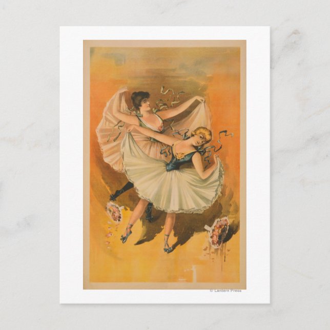 Zwei Ballerinas Theaterposter Postkarte (Vorderseite)