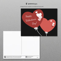 Zwei Ballon hört Happy Valentine's Day Card