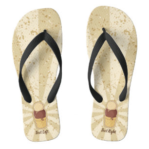 Zwei Balls Eiscreme-Cup Flip Flops