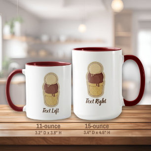 Zwei Balls Eiscreme-Cup Tasse