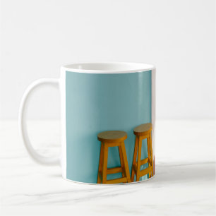 Zwei Bar aus gelbem Holz Kaffeetasse