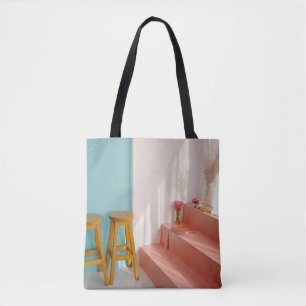 Zwei Bar aus gelbem Holz Tasche