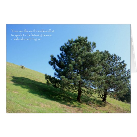 Zwei Baum-Hügel-Karte Karte