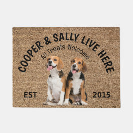 Zwei Beagle Personalisiert Hund Lover Doormat Fußmatte