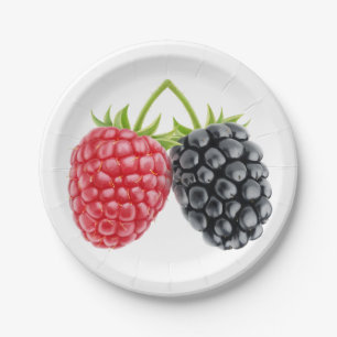 Zwei Beeren Pappteller