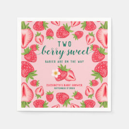 Zwei Berry Sweet Babies Twin Strawberry Baby Dusch Serviette