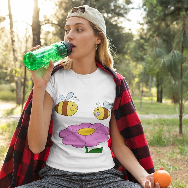 Zwei Bienen und eine Blume Frauen T - Shirt (Von Creator hochgeladen)