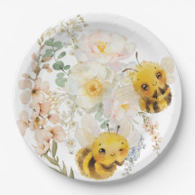 Zwei Bienenpapier-Teller