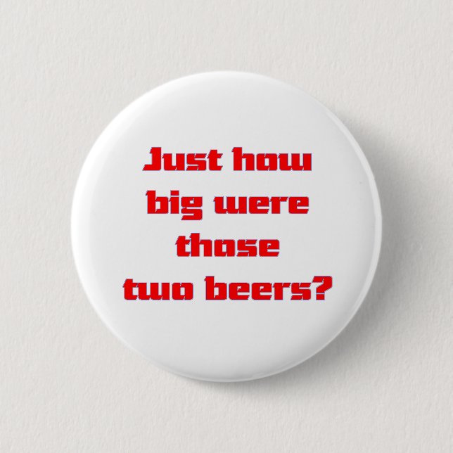 Zwei Biere Button (Vorderseite)