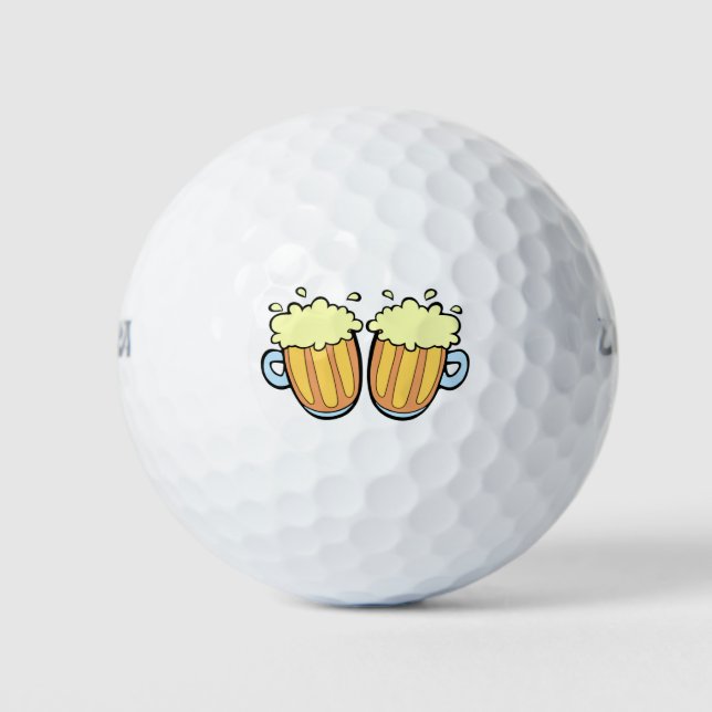 Zwei Biere Golfball (Vorderseite)