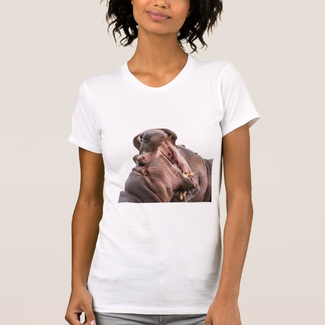 Zwei Big Mouth Hippo-T - Shirt (Vorderseite)