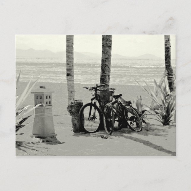 Zwei Bikes am Strand von Sanur auf Bali Postkarte (Vorderseite)