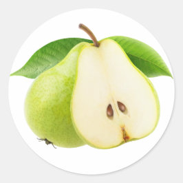 Zwei Birnen Runder Aufkleber