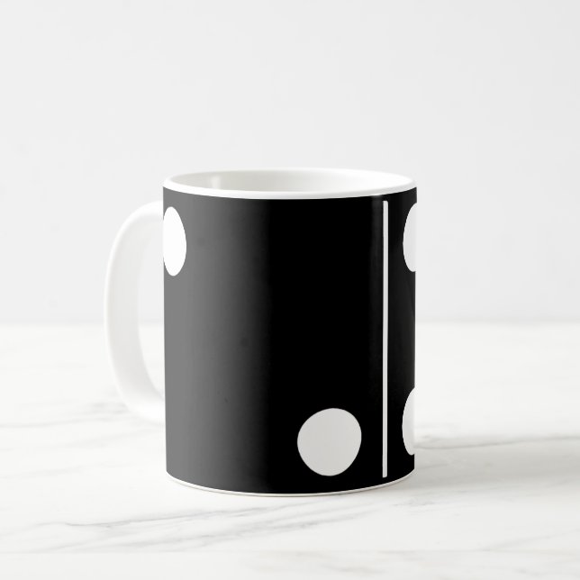 Zwei Black Domino Tasse (Vorderseite Links)