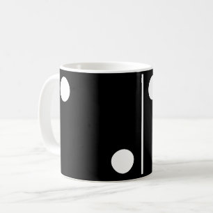 Zwei Black Domino-Tasse Kaffeetasse