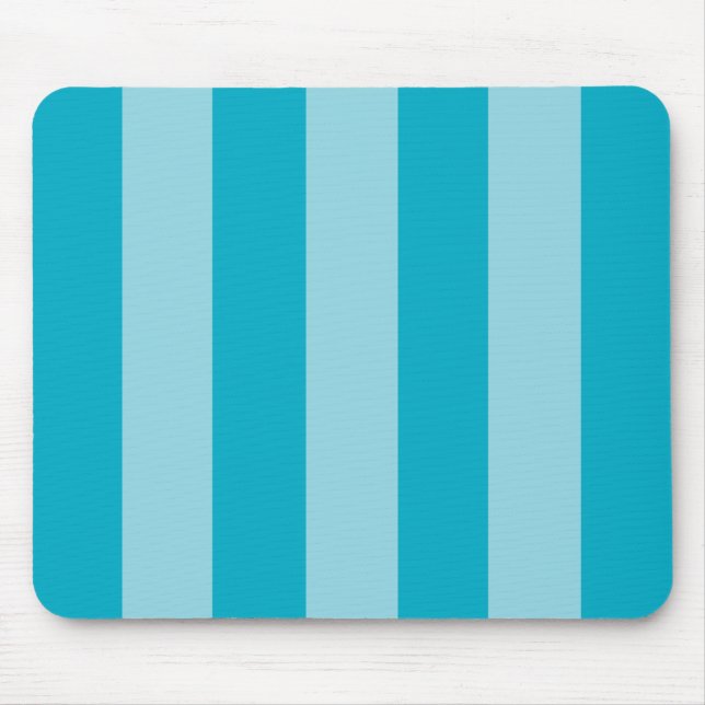 Zwei blaue Farbtöne gestreift  Mousepad (Vorne)