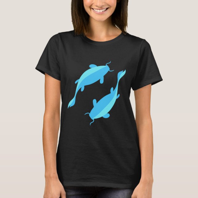 Zwei blaue Fische T-Shirt (Vorderseite)