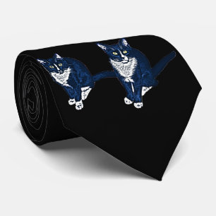 Zwei blaue Katzen Krawatte