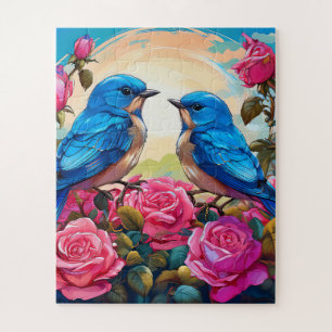 Zwei blaue Vögel
