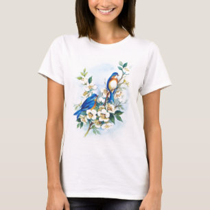 Zwei Blaue Vögel T-Shirt