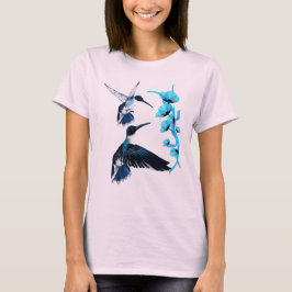 Zwei Blaues Hummingbirds-Shirt T-Shirt