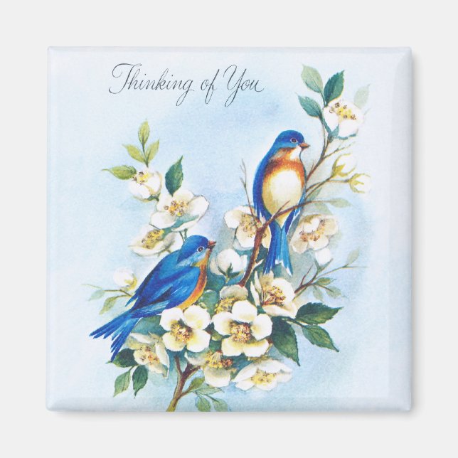 Zwei Bluebirds Magnet (Vorne)