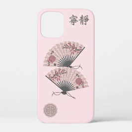 Zwei blühende asiatische Rosa-Fans "Serenity" digi Case-Mate iPhone Hülle